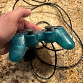  Sony PlayStation 2 PS2 Emerald Green Clear Controller  Tested