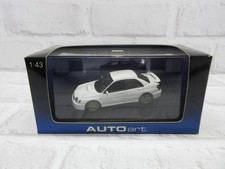 Mini car 1/43 Autoart Subaru Impreza WRX STI 2001 White model car Age14+