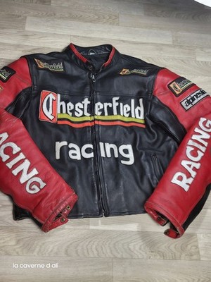 #XQ Motorradjacke Chesterfield Racing Echtleder Xxl Sammlung Motorrad GP alt