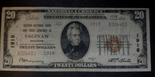 1929 Series 20 National Banknote Of Saginaw Michigan