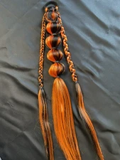 Colorful Reusable Braided Ponytail Extension Softball Braids Festival Rave Braid