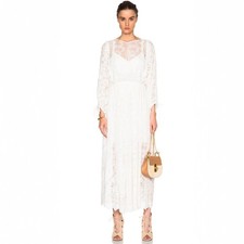 Zimmermann Alchemy Dress Size 1 / 10 AU / 6 US White Maxi Embroidered Silk