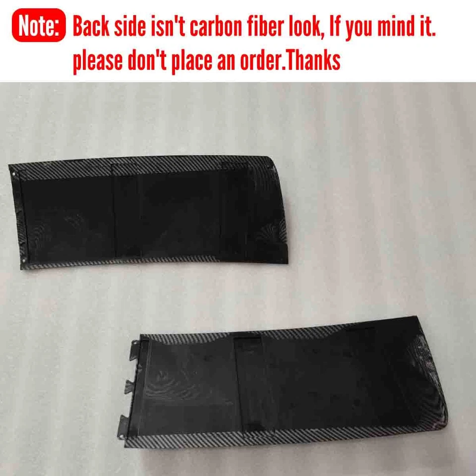 Carbon Fiber Look Rear Bumper Diffuser Splitter Shark Fins For Dodge Challenger Foto 3 de 4