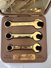 Mac Tools 1993 24k Gold Plated Short 3 Wrench Set Limited Edition Free Shipping