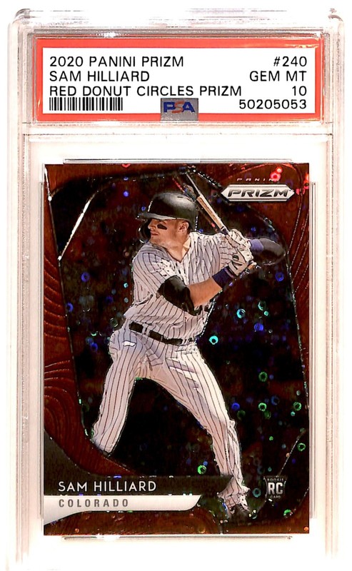 2020 Prizm Red Donut Circles 104/149 Sam Hilliard Rookie #240 PSA 10 ES6