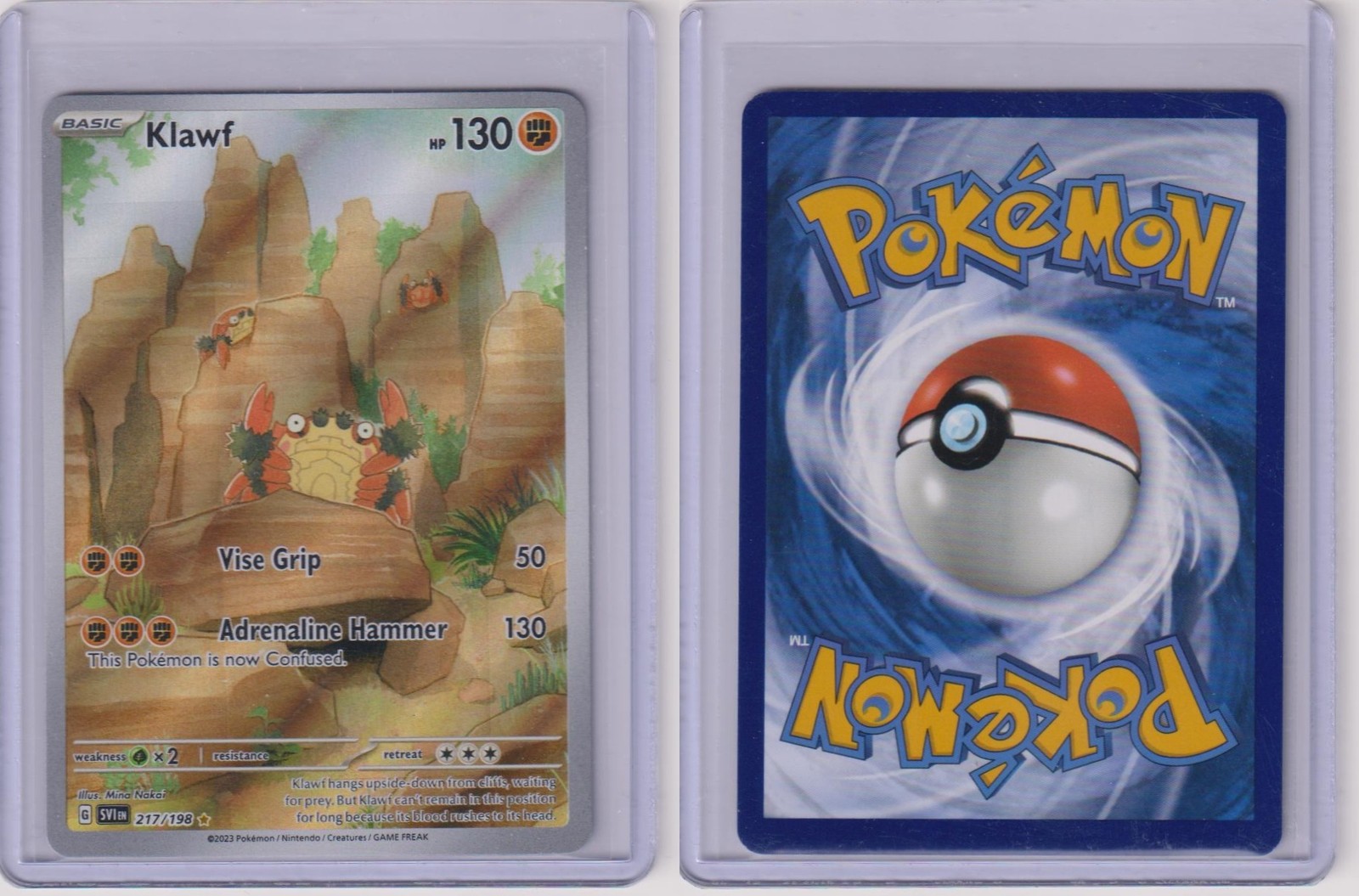 Klawf 217/198 Illustration Rare Scarlet & Violet Pokemon NEAR MINT