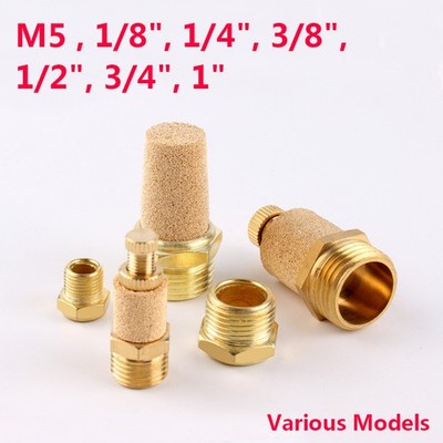 Brass Pneumatic Solenoid Valve Muffler Silencer 1/8'' 1/4'' 3/8'' 3/4'' 1/2'' 1'' BSP