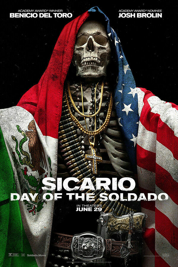 Sicario Day of the Soldado Art Poster 40x27" 36x24" Movie 2018 Print Silk Fabric