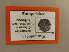 PERSPECTIVE Time Line Game 1992 card used GUNPOWDER World History free shipping