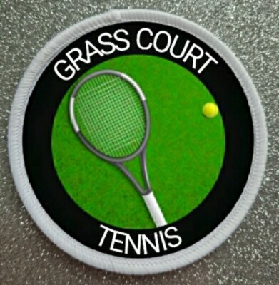3'' Rasenplatz Tennis Sublimation Aufbügeln oder Aufnähen Patch Abzeichen Sport Schläger Ball 
