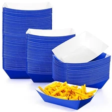 200 Pcs Paper Boat Disposable Food Trays Nacho Trays Kraft Paper Boats for Tacos