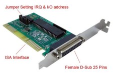 ISA LPT Parallel Port 8 bit DB25 Printer Card LJKMP101