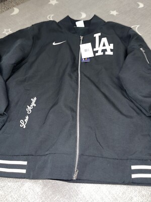 Nike Los Angeles Dodgers ドジャースジャケット ブラック Men's Los Angeles Dodgers Nike Black Authentic Collection Raglan