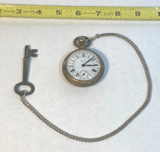 Vintage Sears Mechanical Wind Up Pocket Watch Locomotive Made in Great Britain