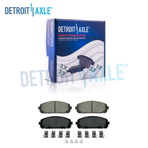 Front Ceramic Brake Pads w/Hardware for 2014 2015 Jeep Cherokee 2.4L 3