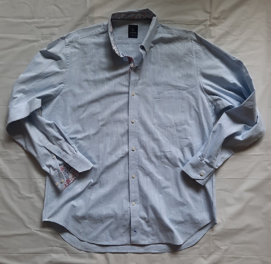 Tailorbyrd Solid Blue Logo Button Bandana Strip L… - image 1