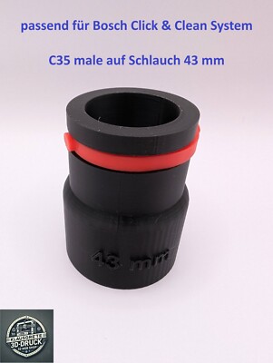 Adapter Staubsauger für Bosch Click & Clean System - C35 male auf 43 mm Schlauch