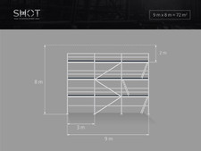 NEU 72m2 Gerüsthandel Stahlgerüst 8x9m Scaff 74 Baugerüst LIEFERUNG INKLUSIVE