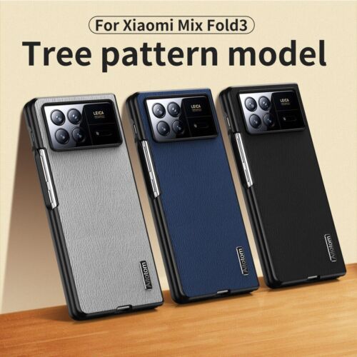 For Xiaomi Mix Fold 3, Shockproof Luxury Retro PU Leather Soft Rubber Case Cover - Picture 1 of 13