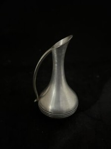 Selwin Pewter Mini Pitcher Wide Base Skinny Neck 3 Rings Pitcher Small