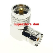 Adapter UHF Female SO239 to UHF Male PL259 Right Angle 90 Degree Lot RF