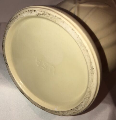 Grande vaso antico Art Decò ceramica ceramica giallo coda di gatto ��coda di gatto bello - Foto 9 di 10