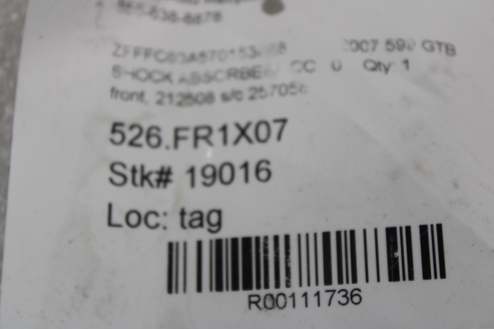 Ferrari 599 GTB, Front Shock Absorber, Used, P/N 212508 s/c 257058