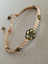 Fashion Flowers Bracelet Women Men Jewelry Accessories Charms Thread Yarn Gift