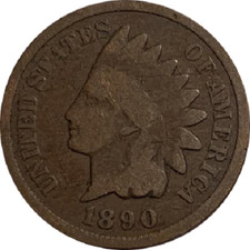 1890 Indian Head Cent - G-VG - As Shown (378)