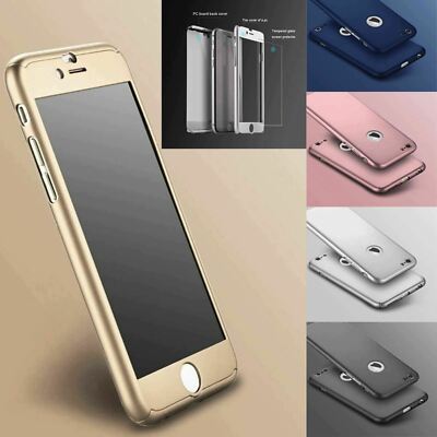 Hülle für iPhone 5 5S 8 Plus 7 6s Full Body Schutz Cover 360 Stoßfest