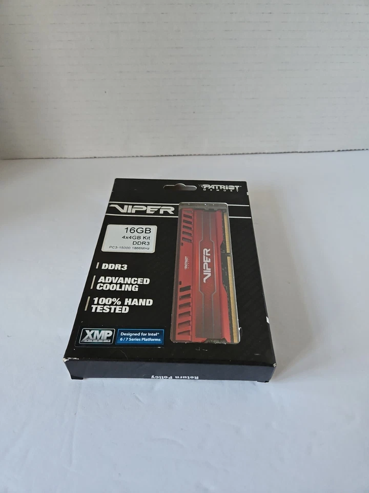 Patriot Viper 16GB (4x4GB) Memory RAM DDR-3 PC3-15000 1866MHz PV316G186C9QKRD A5 - Image 2 of 4