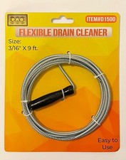 9ft Flexible Drain Cleaner 9ft 3/16" Plumbing Snake Hair Clog Tool