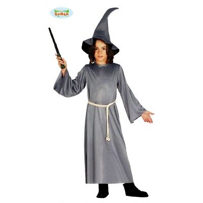 CARNEVALE HALLOWEEN MAGO STREGONE WIZARD VESTITO COSTUME 5/6 7/9