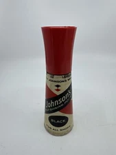 Vintage Johnson's 2 Oz Self Shining Black Polish Plastic Bottle W/ Some Contents