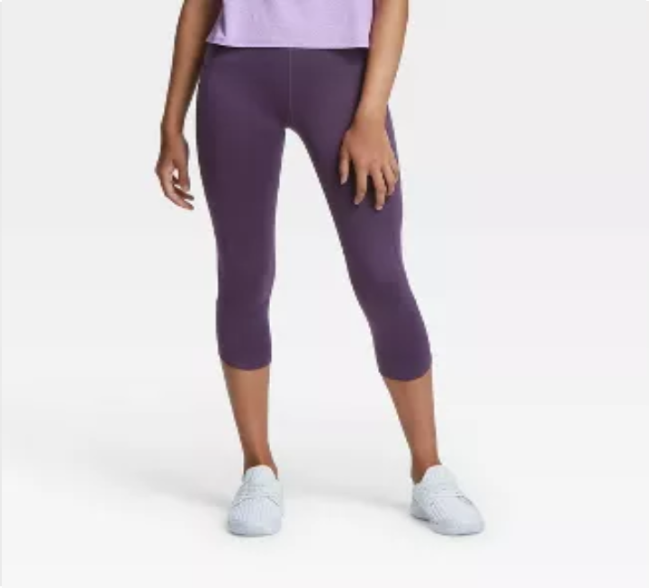 Dark Purple Violet Capri Leggings Size 