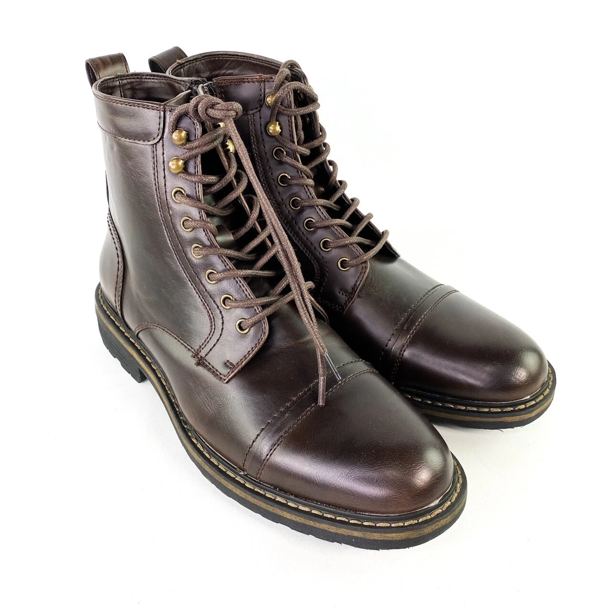 Mens Brown Public Opinion Ranger Combat Boots US Size 9.5 M eBay