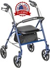 Medical Adult Rollator Walker Portable Folding Chair Seat for Handicap Disabled