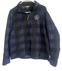 Volkswagen Blue/Black Plaid 1/4 Zip Fleece Sweatshirt Landway Women’s M — photo 2