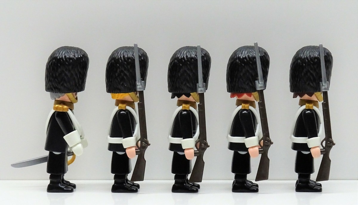 5x Gardes Soldats Playmobil Napoléon - Vert Foncé - Custom Figurines Rares