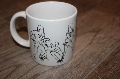 Vintage 1980's TENNIS Coffee Mug Cup Black & White. GHC England. VGVC - Picture 2 of 4