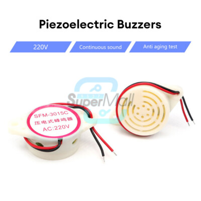 SFM-3015C Active Piezoelectric Buzzer AC220V Continuous Sound Beep Alarm SFM-27