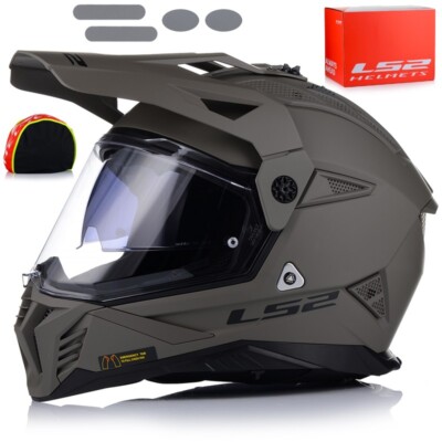 LS2 MX702 Pioneer II Motorradhelm Enduro MX Quad Helm mit Sonnenblende Visier