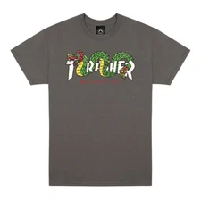 Thrasher Magazine AZTEC Skateboard T Shirt CHARCOAL