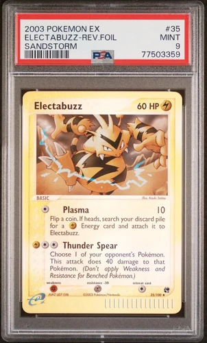 Pokemon Electabuzz EX Sandstorm 35/100 Reverse Holo 2003 PSA 9