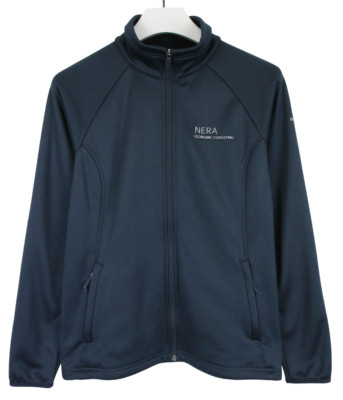 The North Face Sweatshirt Damen Groß Blau Logo Taschen Stretch Reißverschluss