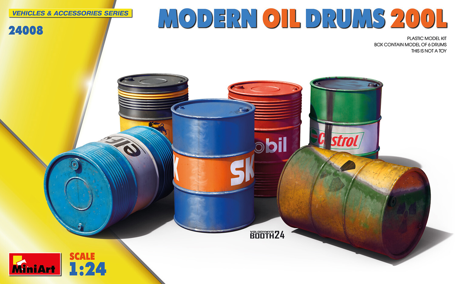 Modern Oil Drums 200l 1:24 Plastic Model Kit MINIART