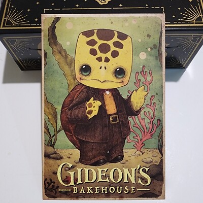 Gideon's Bakehouse June 2023 Menu Card Reginald Ridley Sea Turtle  