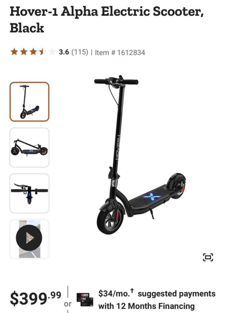 Kick Scooter Hover Alpha Review Hover-1 Alpha 451W 36V Kick