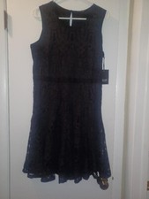 Simply Vera Wang Women's Black Pure Lace Sleeveless Dress NWT Size Medium