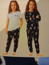 Girl's 3 Piece Mix  Match Sleepwear Pj Set hearts Small 6/6x new Valentines